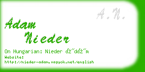 adam nieder business card